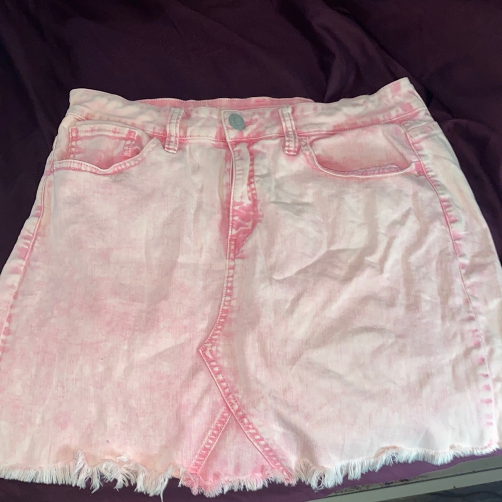pink denim SO skirt size 13 juniors